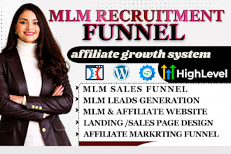 mlm recruitment funnel, MLM sales funnel, affiliate recruitment, MLM promotion