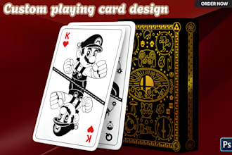design custom playing cards, 52 poker card deck, card game, tarot cards,