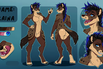 draw anthro nsfw furry reference sheet, fursona ref sheet, furry art character