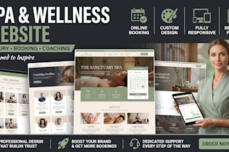 build spa wellness sauna fitness coaching, event website with booking system