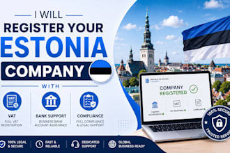 register your estonia company with vat, bank support and compliance