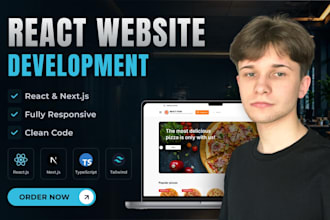 develop a modern website in react or next js