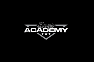 design unique mad dog academy logo