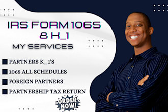 prepare irs form 1065 and schedule k1 for your llc partnership