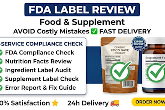 do an expert fda label review for your food and supplement