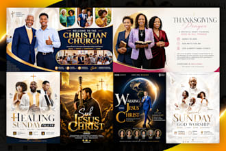 design pro church flyer, poster, or conference event flyers