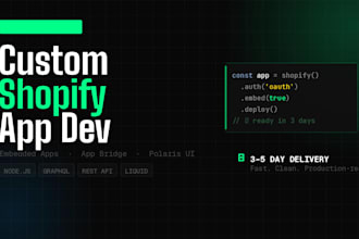 build a custom shopify app or API integration