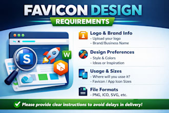design modern favicon, app icon, website icon, logo to favicon conversion expert