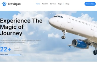 design wix travel agency website tour booking website vacation website