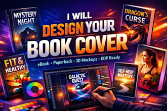 do back and front book cover designing