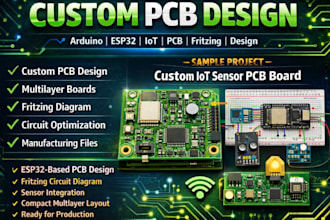 create custom multilayer pcb design fritzing diagram for arduino esp32 iot board