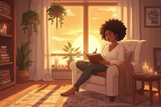draw an aesthetic lofi character lofi illustration animated gifs