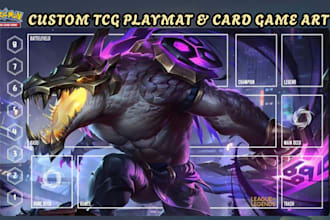 design custom tcg, mtg playmat, pokemon, ccg, card game, yugioh, trading card
