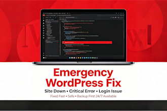 fix wordpress critical error, site down and bugs urgently