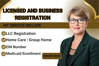 register your llc, ein, get licensed for home care, group home aba therapy