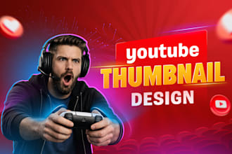create a professional and modern youtube thumbnail design
