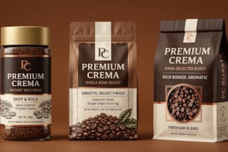 design coffee packaging, coffee label, coffee bag, pouch design, food packaging
