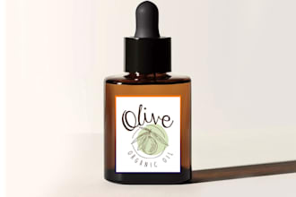 design label logo with revision
