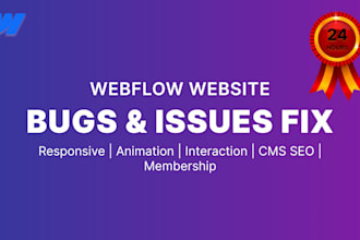 fix webflow issues and update your webflow website