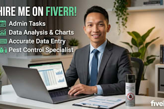 do admin tasks, pest control, data analysis and management