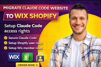 migrate claude code website to wix shopify setup claude code access rights