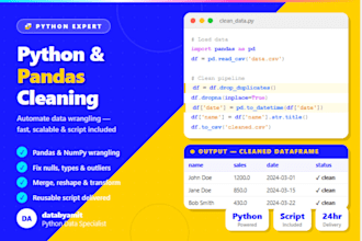 clean and transform your data using python, pandas and numpy