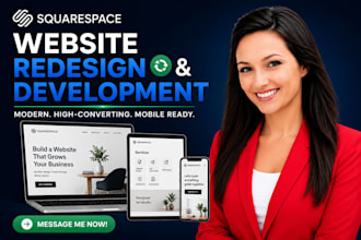 do squarespace website development or redesign website as squarespace expert