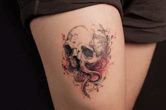 create unique realism tattoo design with my style