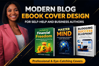 do modern blog ebook cover design for self help and business authors