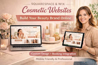 create custom squarespace design for cosmetic brands