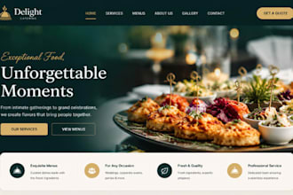 design wix catering website food service website catering business website