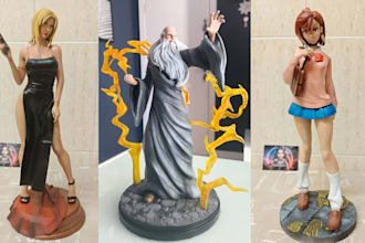 3d print and paint custom action figure miniature 3d figurine stl resin printing