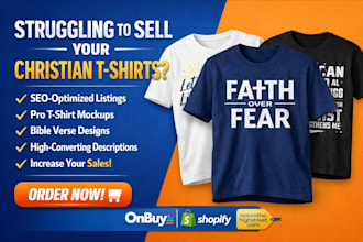 be notonthehighstreet onbuy VA lumise product listing christian tshirt design