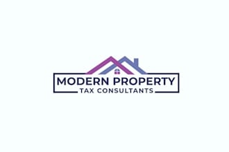 design minimalist property tax company logo