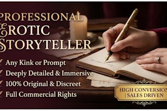write your smut erotic story, any kinks, detailed and streamy