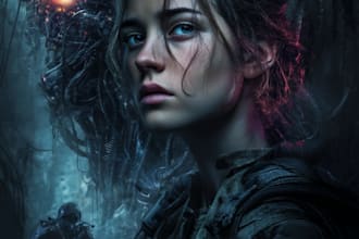 design fiction, sci fi, horror, fantasy book cover, kindle ebook cover