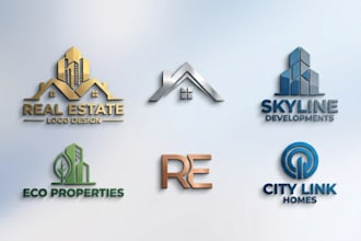 real estate logo design for modern property business