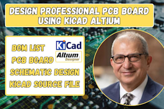 design pro circult schematic pcb layouts pcb board using kicad and altium