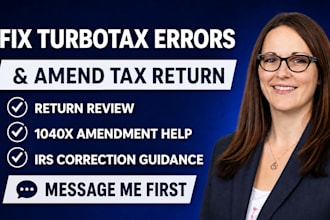 fix turbotax errors and prepare your amended tax return 1040x