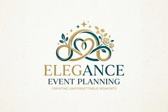 design a stylish and professional event planner logo