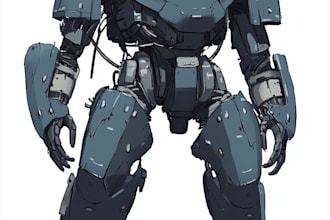 create retro mecha or scifi gundam art