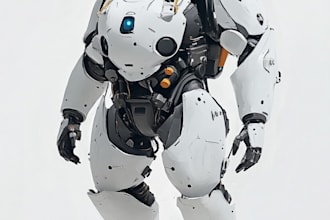 design robots and concept art of futuristic mecha