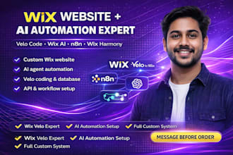 wix website design wix velo code fix n8n wix ai agentic automation wix harmony