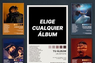 poster de álbum personalizado descarga digital