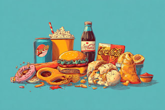 design pop art of your food pop art