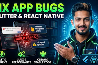 flutter and react native bugs, crashes and build errors