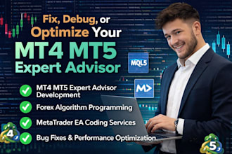 fix, debug, or optimize your expert advisor forex trading robots