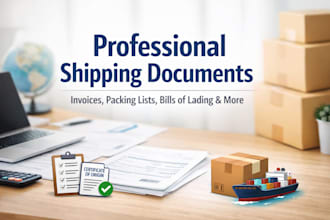 create professional shipping and customs documents