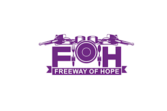 make glamorous badass motorcycle logo to fight hunger