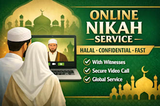 be your online nikah imam witness wali nikah certificate